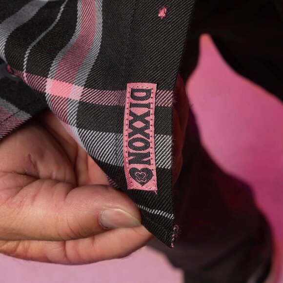 Dixxon x KEEP A BREAST Collab I LOVE BOOBIES 2025 Flannel Shirt-Men's M SOLD OUT - Picture 7 of 10